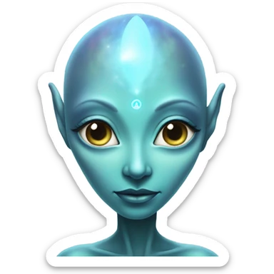 Pleiadian alien female third eye full body sticker