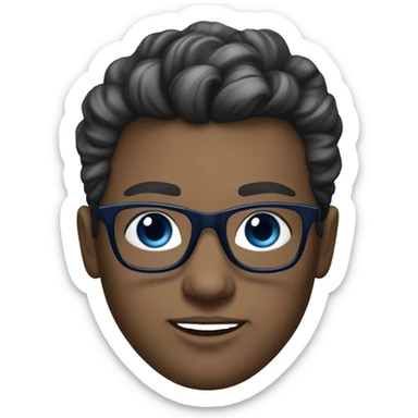 Hyper Realistic beautiful dior model with dark blue eyes glasses and stylish hair  sticker