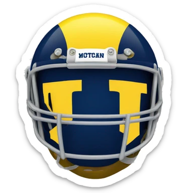 University of Michigan football with slime on it  sticker