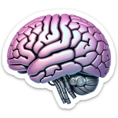  Glowing Cyborg-Nebula-Brain sticker