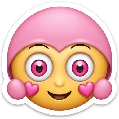 I need the eye roll emoji but add some hearts to make it lovely. Almost like a playful eye roll. Make sure it is rolling its eyes like this emoji 🙄 sticker