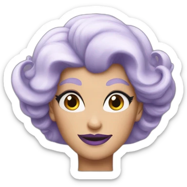 Ursula in princess version sticker