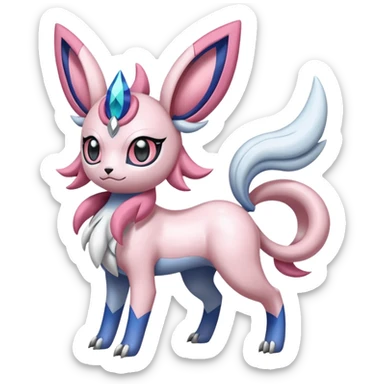 Palkia-Diancie-Absol-Sylveon-Meloetta-fusion  sticker