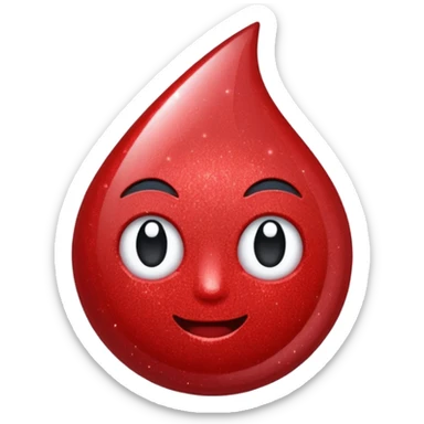 red glitter anonymous sticker