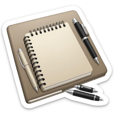 Realistic work  essentials with neutral color sticker