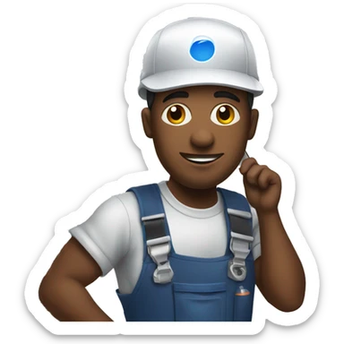 Black hvac tech working on condenser unit  sticker