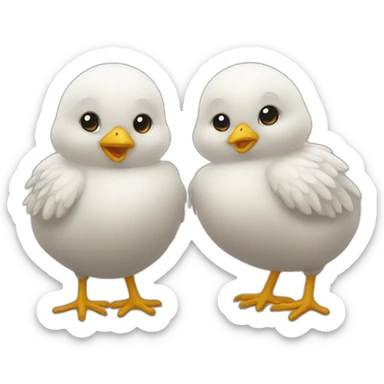 two chicks sticker