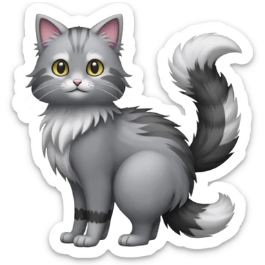 Glameow-Fakémon-hybrid-creature (full body)  sticker