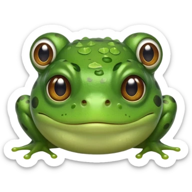 frog with baby bangs sticker
