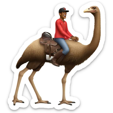 Jameis Winston riding an ostrich sticker