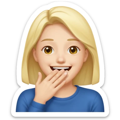 laughing covering mouth  sticker