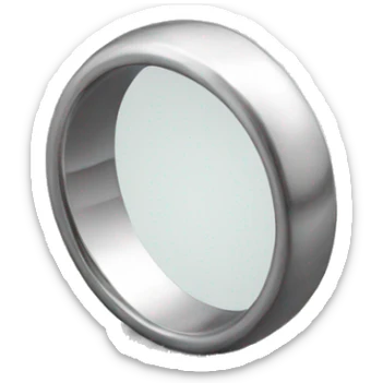 silver ring shadow 45 degree angle sticker