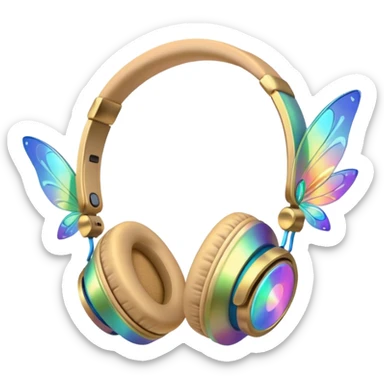 fairy headphones sticker