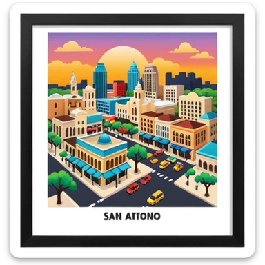 downtown san antonio sticker