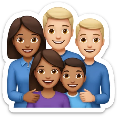 a group of 4 people all of SAME AGE GROUp two men n two women sticker