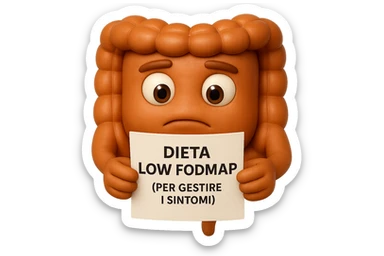 EMOJI STILE IPHONE DI UN INTESTINO UMANO ANATOMICO CHE GUARDA UN FOGLIO CON LA SCRITTA "DIETA LOW FODMAP (PER GESTIRE I SINTOMI)", FAGLI ANCHE LA PARTE BIANCA DEGLI OCCHI, NON SOLO LE PUPILLE, IPERREALISTICO 4K sticker