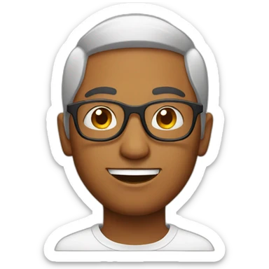 Indian guy with round glasses sticker