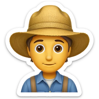 farmer hat sticker