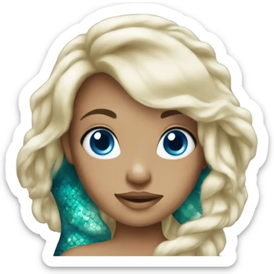 Blue eyed mermaid  sticker