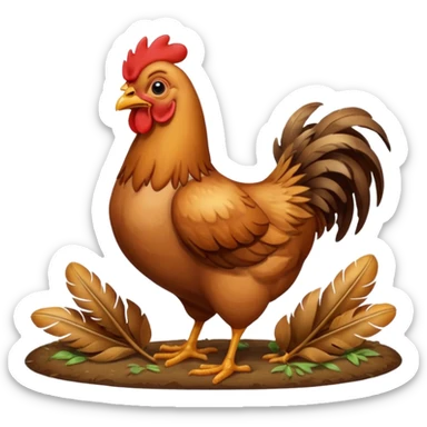 chicken eat sticker