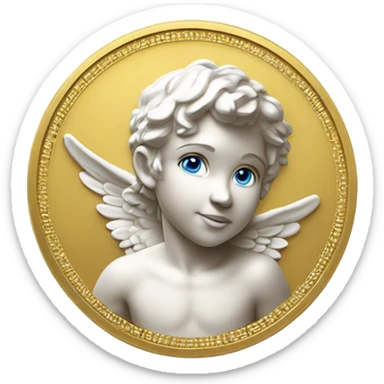 https://www.emojis.com/emoji/https-www-emojis-com-emoji-realistic-pale-cute-cupid-blue-eyes-flying-me6amnym-ACDj6ZVdL9r bas-relief on https://www.emojis.com/emoji/circle-gold-coin-with-laurel-JLuP0JHTVV sticker
