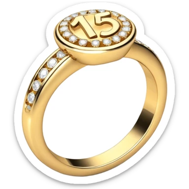 15th birthday ring sticker