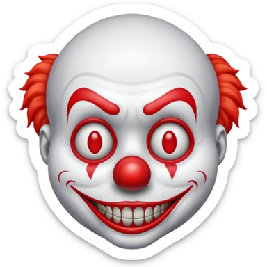 Creepy clown sticker