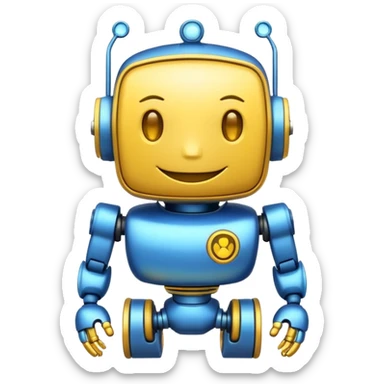 Friendly cartoonish bot. sticker