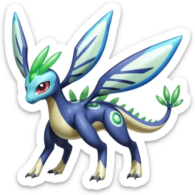 Meloetta-Zygarde-Cresselia-Palkia-Dialga-Electrike-Fakémon-fusion, full body sticker