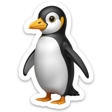 Penguin posing like, "Why? sticker