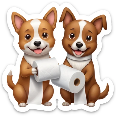 There are hardly any pets in this world as clever as these two dogs, because they can turn an ordinary toilet paper wall into the most unforgettable playground.

 sticker
