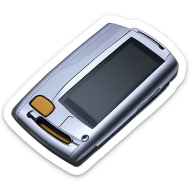 2004 Motorola Razr V3, showcasing the iconic sleek clamshell design no buttons visible sticker