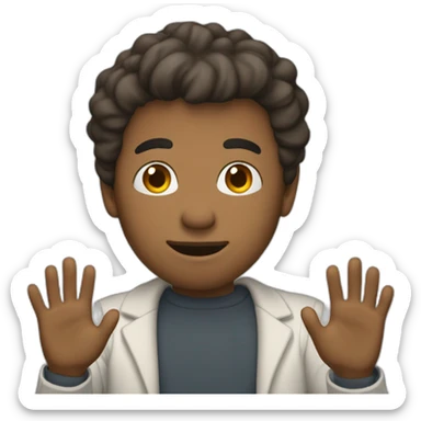 man saying goodbye, Mans full body should be seen sticker