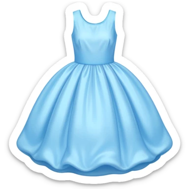 The bubble dress is typically a voluminous ball gown, designed to make Glinda look like she’s literally floating in a bubble. It features:  Pale blue or shimmering white-blue hues (in Ariana Grande’s movie version, it’s a soft, cotton-candy blue). sticker