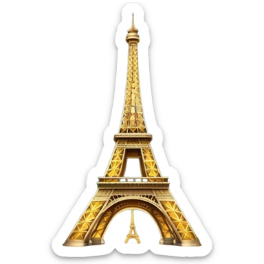 Eiffel Tower at Night bright sticker