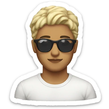 Pelirroja piel blanca con gafas Aesthetic  sticker