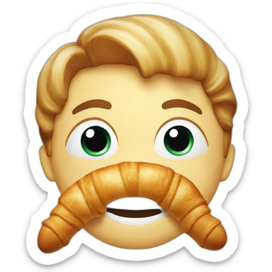 nibbling croissant sticker