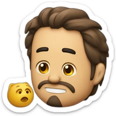 Payasito q salta alegre pero triste acompañado de un león sticker