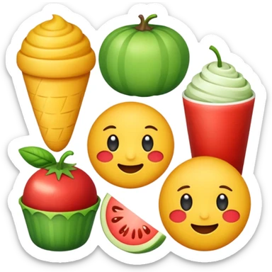The name of the project is what to eat now. Draw an emoji that matches it sticker