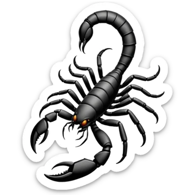 Scorpion Tattoo on the neck. sticker