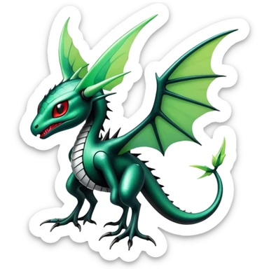 Punk’ish Edgy Futuristic Badass Dark Gothic Flygon-Aurorus-Amaura-Hybrid-Creature sticker