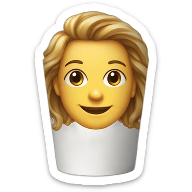 portrait on a coffee cup to go sticker