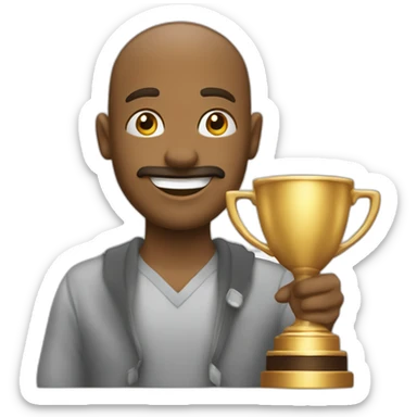 Imagine an emoji that says 'well played' at a glance – maybe a proudly lifted trophy or flashes of success!" sticker