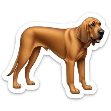 Bloodhound dog full body sticker