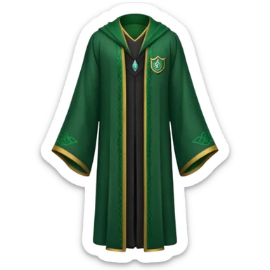 Hogwarts robe in slytherin farbe sticker