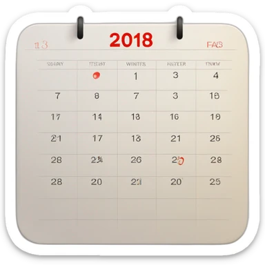 a calendar for December with the 31st circled out with red sticker