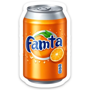 a bright orange Fenta can sticker