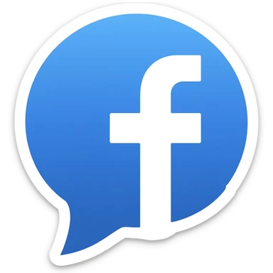 white facebook messenger sticker