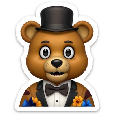 Freddy Fazbear (small hat) from Five Nights At Freddy's Movie sticker