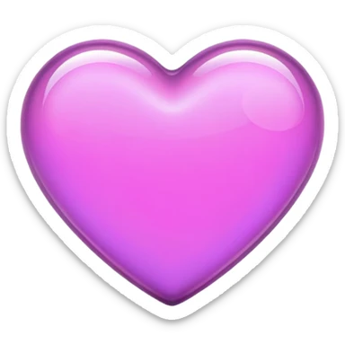 Neon glass mauve heart  sticker